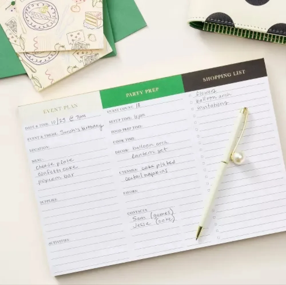 Kate Spade Party Planning Notepad NWT 7